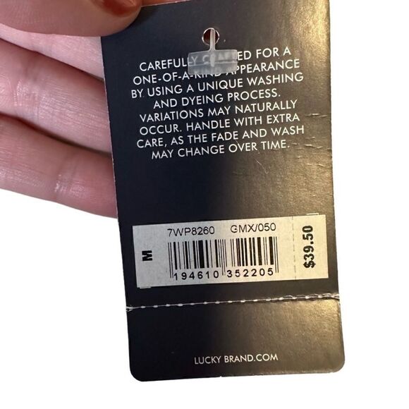 NWT- Lucky Brand- Women’s Camo Crew Neck Essential Brunout Soft Grey Tee, Medium - Picture 5 of 11